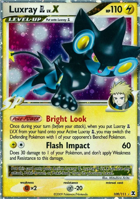 Luxray GL Lv.X #109/111 Holofoil Pokémon card from Rising Rivals