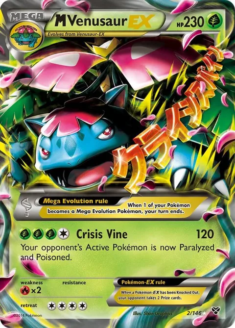 M Venusaur EX #2/146 Holofoil Pokémon card from XY Base Set