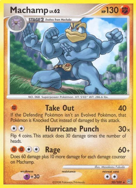 Machamp #20/100 Pokémon card from Stormfront