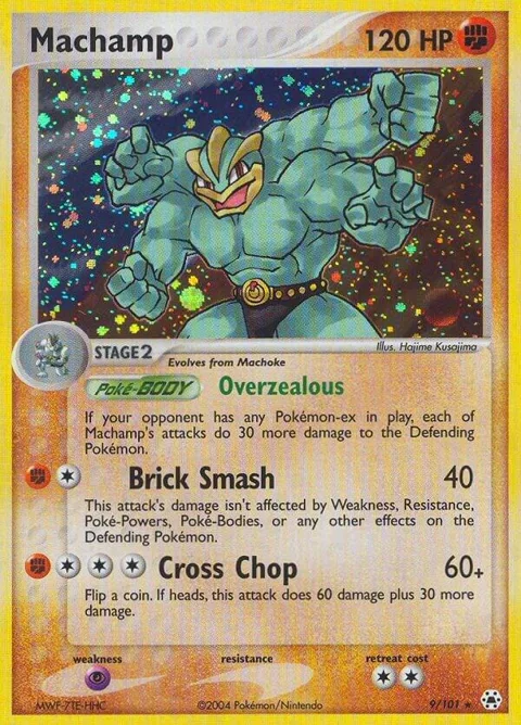 Machamp #9/101 Reverse Holofoil Pokémon card from EX Hidden Legends