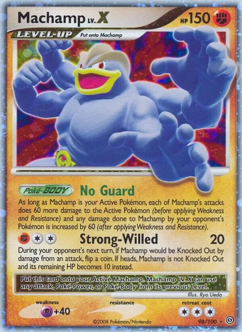 Machamp LV.X #98/100 Holofoil Pokémon card from Stormfront