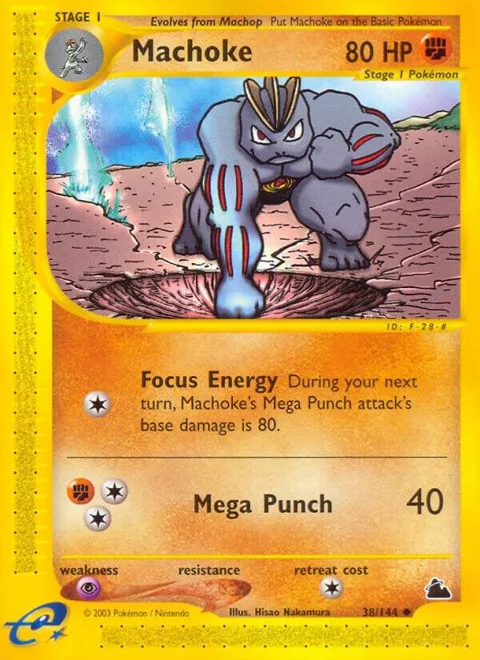 Machoke #038/144 Pokémon card from Skyridge