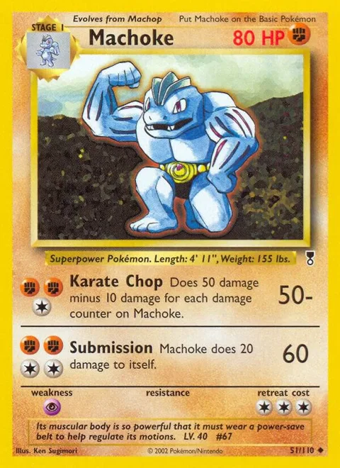 Machoke #051/110 Pokémon card from Legendary Collection