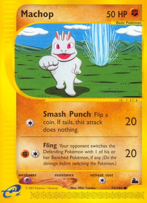 Machop #074/144 Pokémon card from Skyridge