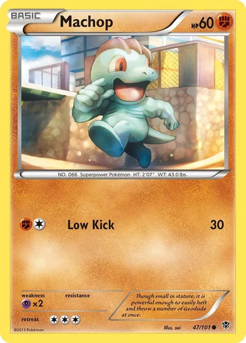 Machop #47/101 Pokémon card from Plasma Blast