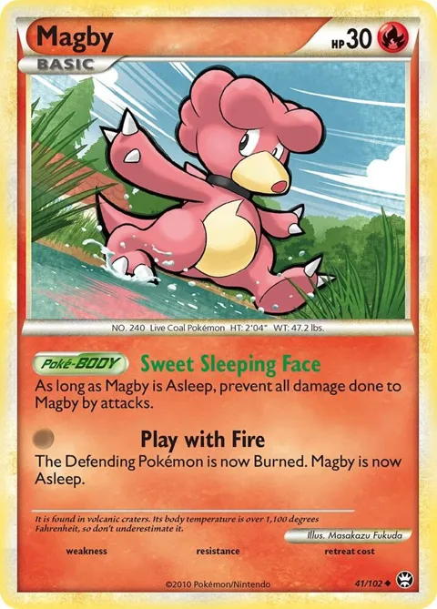 Magby #41/102 Pokémon card from Triumphant