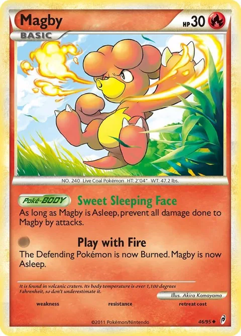 Magby #46/95 Reverse Holofoil Pokémon card from Call of Legends