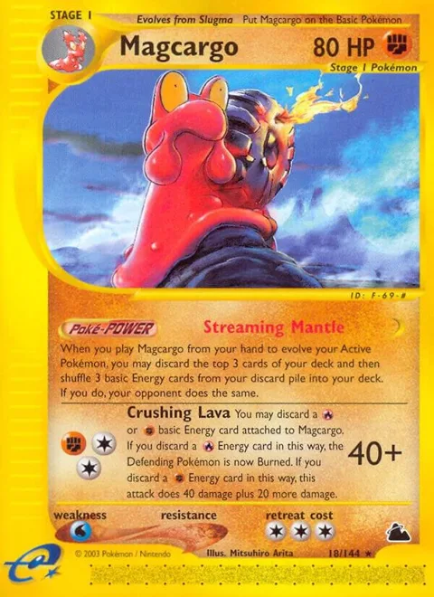 Magcargo 18 #018/144 Reverse Holofoil Pokémon card from Skyridge