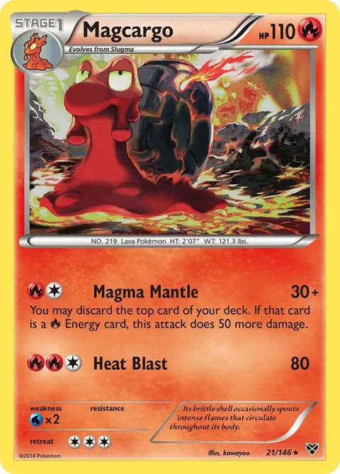 Magcargo #21/146 Pokémon card from XY Base Set