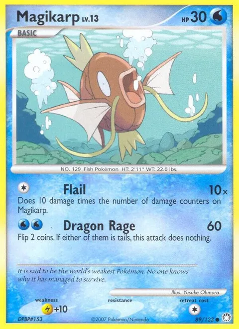 Magikarp #89/123 Pokémon card from Mysterious Treasures