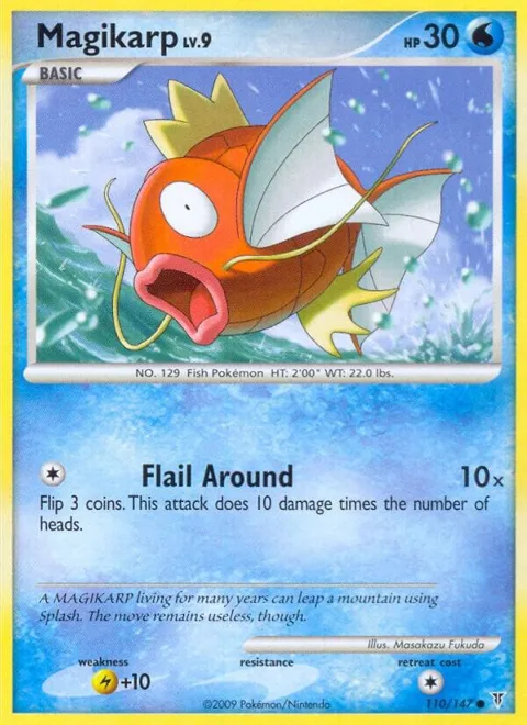 Magikarp #110 Reverse Holofoil Pokémon card from Supreme Victors