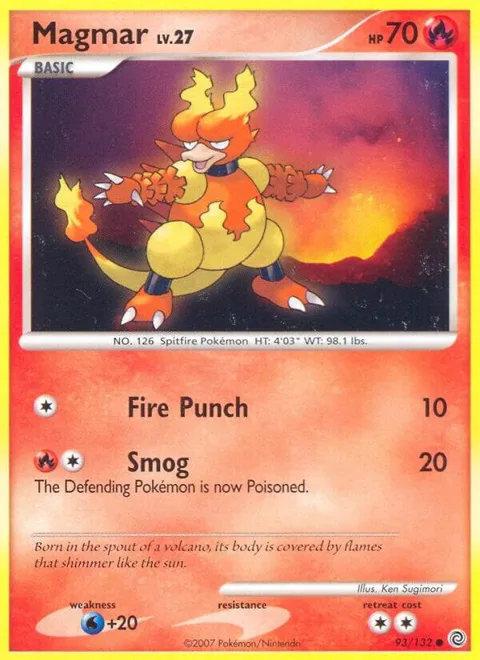 Magmar #93/132 Pokémon card from Secret Wonders