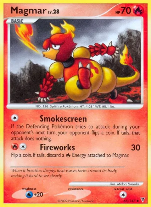 Magmar #65 Pokémon card from Supreme Victors