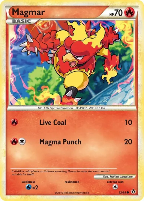 Magmar #52/95 Pokémon card from Unleashed