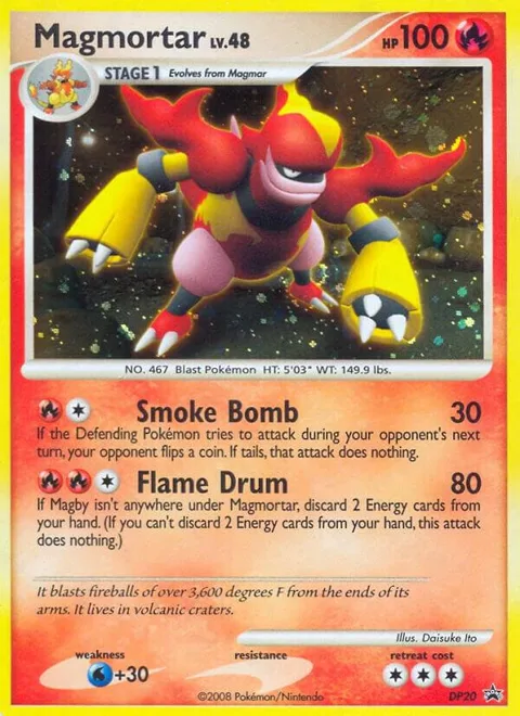 Magmortar #DP20 Holofoil Pokémon card from Diamond and Pearl Promos