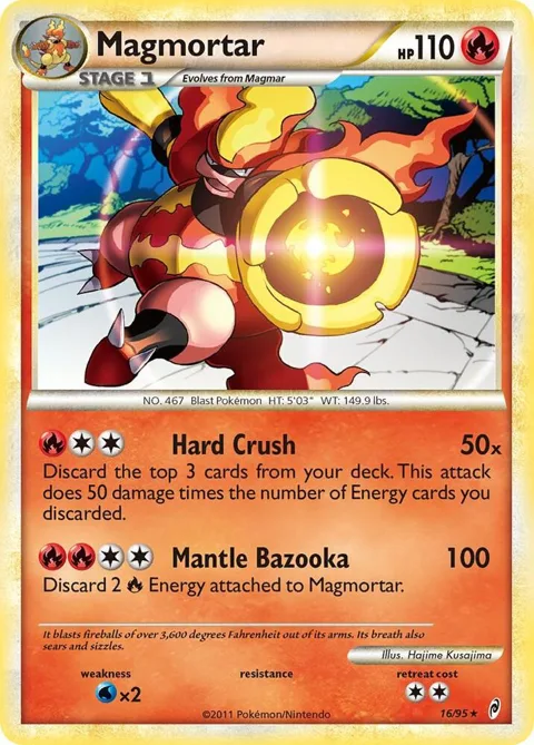 Magmortar #16/95 Reverse Holofoil Pokémon card from Call of Legends