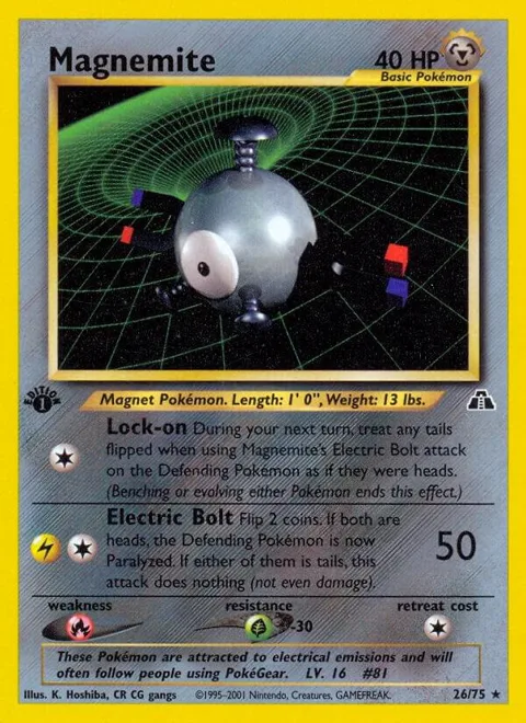 Magnemite 26 #26 1st Edition Pokémon card from Neo Discovery