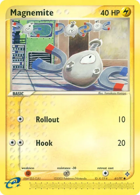 Magnemite #61/97 Pokémon card from EX Dragon