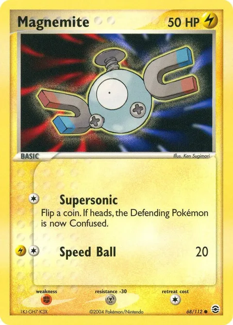Magnemite #68/112 Reverse Holofoil Pokémon card from EX FireRed & LeafGreen