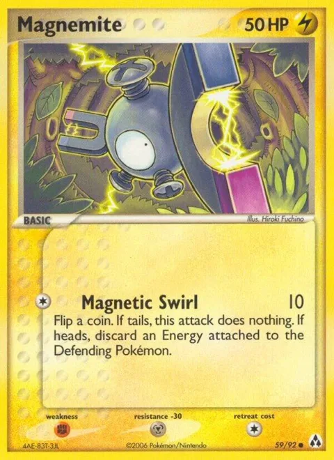Magnemite #59/92 Pokémon card from EX Legend Maker