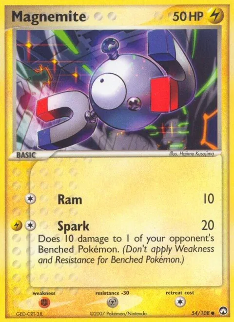 Magnemite #54/108 Reverse Holofoil Pokémon card from EX Power Keepers