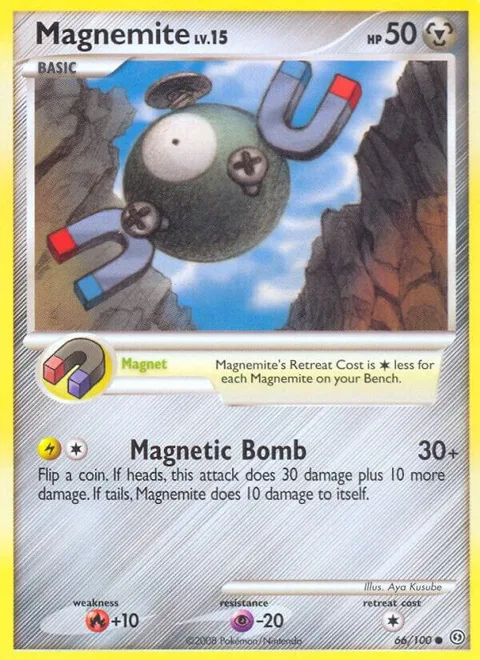 Magnemite 66 #66/100 Reverse Holofoil Pokémon card from Stormfront