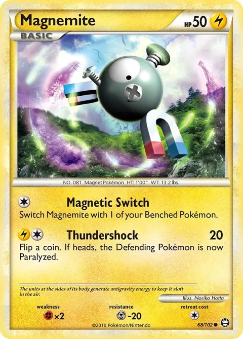 Magnemite #68/102 Reverse Holofoil Pokémon card from Triumphant