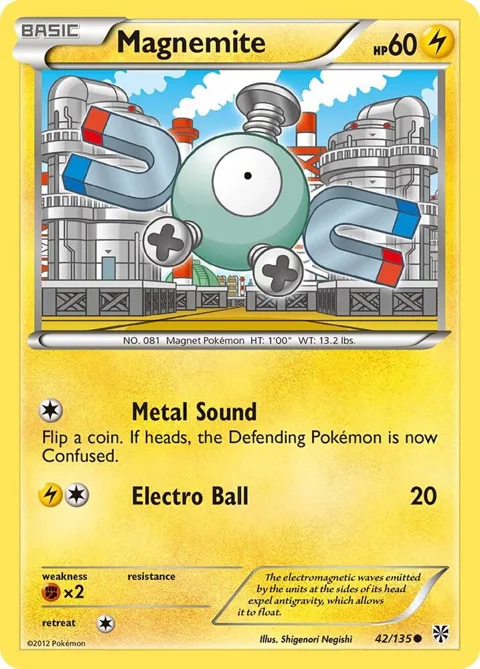 Magnemite 42 #42/135 Pokémon card from Plasma Storm
