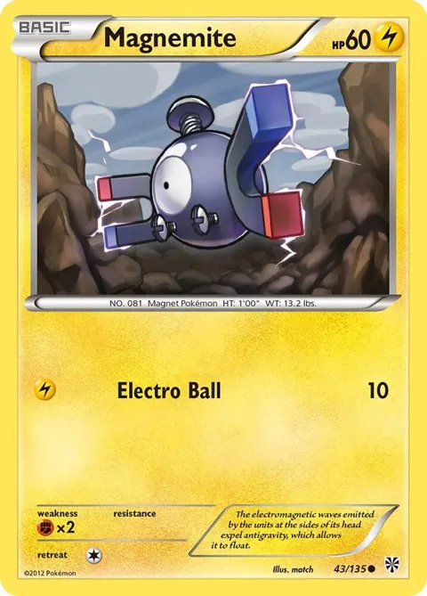Magnemite 43 #43/135 Pokémon card from Plasma Storm