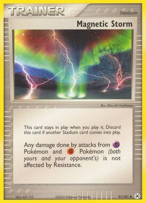 Magnetic Storm #91/101 Pokémon card from EX Hidden Legends