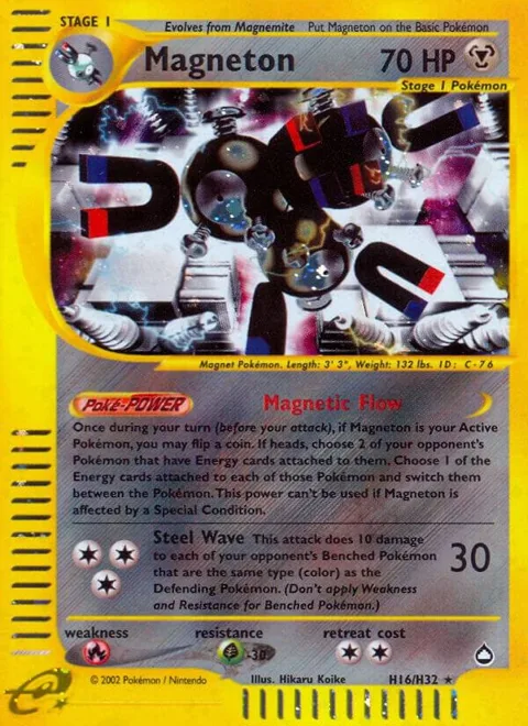 Magneton H16 #H16/H32 Holofoil Pokémon card from Aquapolis