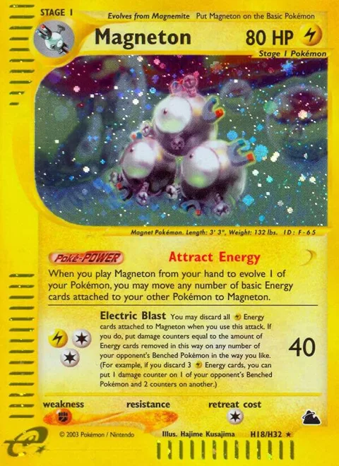 Magneton H18 #H18/H32 Holofoil Pokémon card from Skyridge