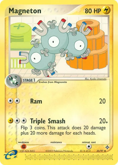 Magneton #35/97 Reverse Holofoil Pokémon card from EX Dragon
