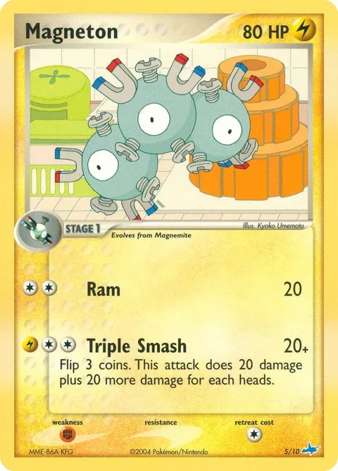 Magneton #5/10 Pokémon card from EX Trainer Kit 1: Latias & Latios