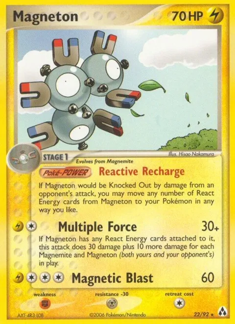 Magneton #22/92 Pokémon card from EX Legend Maker
