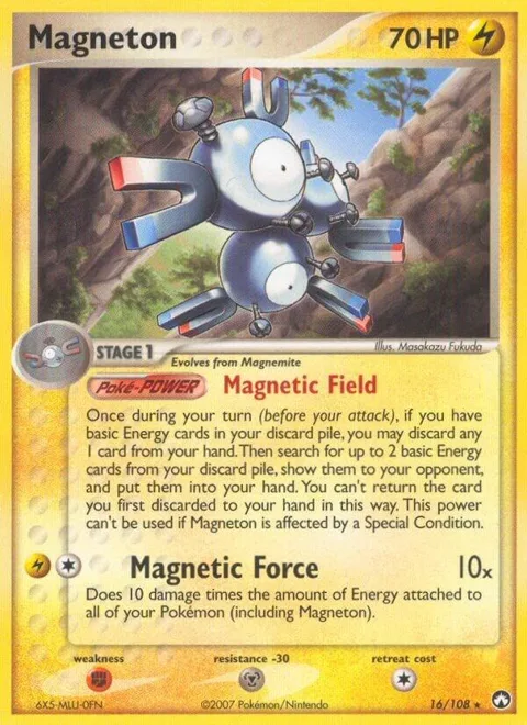 Magneton #16/108 Reverse Holofoil Pokémon card from EX Power Keepers