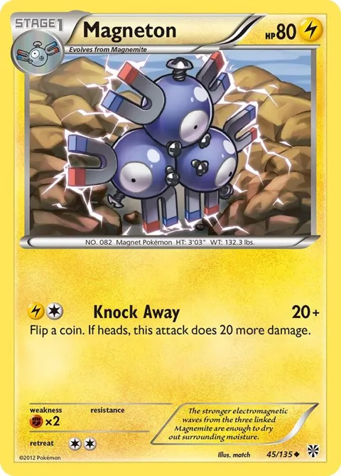 Magneton 45 #45/135 Pokémon card from Plasma Storm