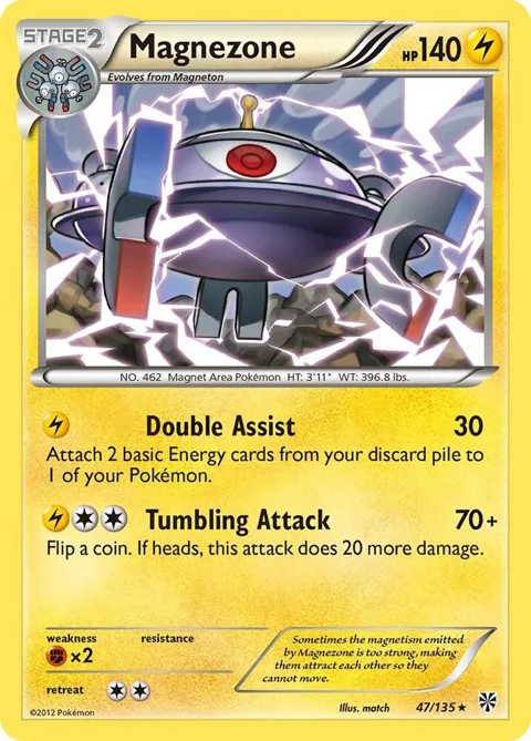 Magnezone #47/135 Pokémon card from Plasma Storm