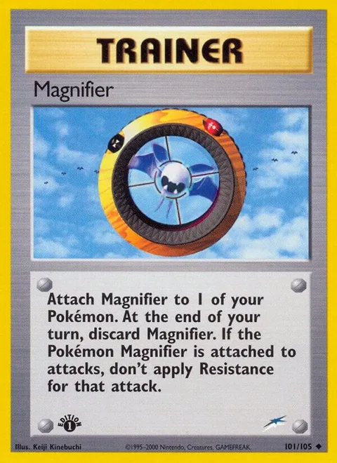 Magnifier #101/105 1st Edition Pokémon card from Neo Destiny