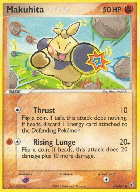 Makuhita #65/107 Pokémon card from EX Deoxys