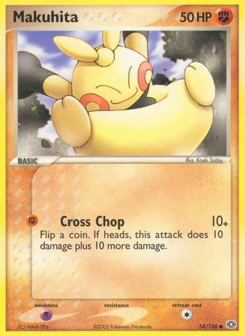Makuhita #54/106 Reverse Holofoil Pokémon card from EX Emerald