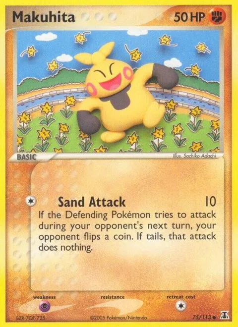 Makuhita #75/113 Reverse Holofoil Pokémon card from EX Delta Species