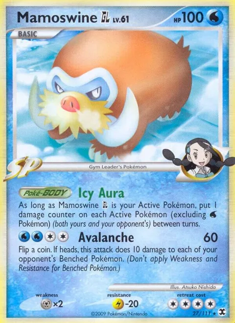 Mamoswine GL #27/111 Pokémon card from Rising Rivals