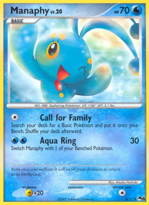Manaphy #003/017 Pokémon card from POP Series 6