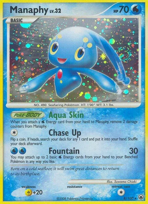 Manaphy #8/100 Reverse Holofoil Pokémon card from Majestic Dawn