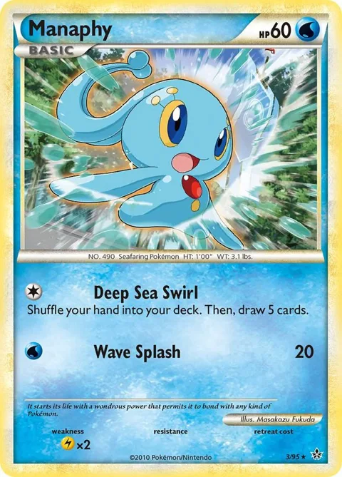 Manaphy #3/95 Reverse Holofoil Pokémon card from Unleashed