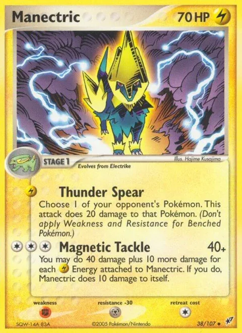 Manectric #38/107 Pokémon card from EX Deoxys