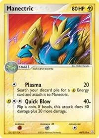 Manectric #46/110 Pokémon card from EX Holon Phantoms