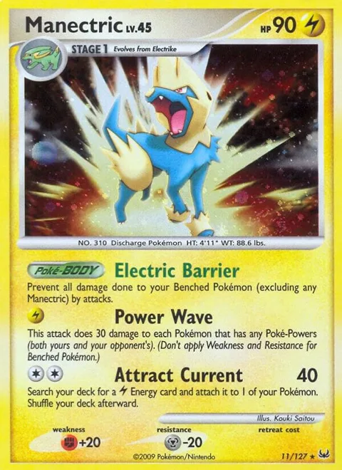 Manectric #11/127 Reverse Holofoil Pokémon card from Platinum