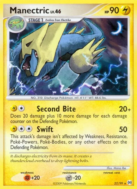 Manectric 22 #22/99 Pokémon card from Arceus